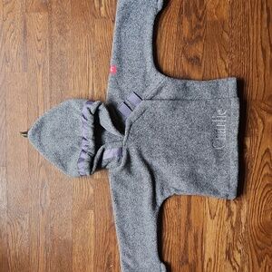 Widgeon Polartec baby fleece personalized "Charlie" in grey
